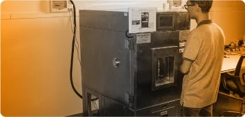 Our in-house laboratory testing capabilities for products and packaging help us provide you with reliability, quality, and safety testing.<br>We perform environmental tests, mechanical tests for measuring lifespan, battery performance and safety tests, and packaging reliability testing, too.